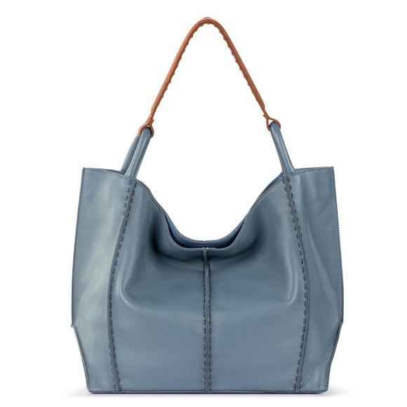 Los Feliz Large Leather Tote in Maritime - Picture 1 of 9